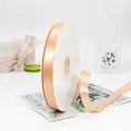 Champagne 1.5cm high density satin ribbon roll for gift wrapping and cake decoration - 1.5cm x 91m / Flesh Pink