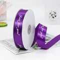 Rol paars satijnen lint met Just for you print voor stijlvolle cadeauverpakking - Just For You / Paars