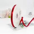 1cm rood polyester satijnlint voor geschenkverpakkingen en doe-het-zelf handwerken - Standaard Lange Spoel / Rood