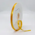 1cm goudgeel satijnen lint op rol voor cadeauverpakking en bloemversiering - Standaard Lange Spoel / Goudgeel