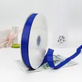 Royal blue grosgrain ribbon roll with dense ribbed texture for luxury gift wrapping - 2cm Wide 91m Long / Sapphire Blue