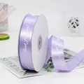 Light purple satin ribbon with white Just for you print for elegant gift packaging - Just For You / 2.5cm x 45m / Violet (85#)
