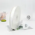Roll of 2cm high-density white grosgrain ribbon for gift wrapping and floral decoration - 2cm Wide 91m Long / Bleached White