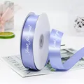 Lavender purple satin ribbon roll with Just for you print for elegant gift wrapping - Just For You / 2.5cm x 45m / Light Purple (21#)