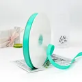 Rotolo di nastro grosgrain verde acqua da 1,5 cm per confezioni floreali e regali - Blu-Verde