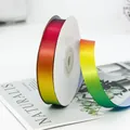 Regenboog gradiënt polyester satijnen lint voor DIY knutselen en verpakken - 1,5 cm x 22 m