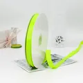 Fluorescent green ribbed grosgrain ribbon roll for gift wrapping and floral bouquets - Fluorescent Green
