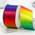 Regenboog gradiënt satijnen lintrol voor cadeauverpakking en doe-het-zelf knutselen - 5 cm x 22 m