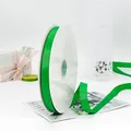 Nastro grosgrain verde da 1,5cm con trama a coste per fiori e confezioni regalo - Verde erba