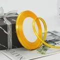 Roll of yellow satin ribbon with golden edges for gift boxes and DIY wedding favors - 16# Golden Yellow