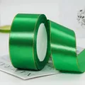 Ruban de satin vert foncé avec bords dorés pour emballage cadeau et décoration DIY - Vert