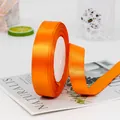 Rollo de cinta de raso naranja de 2 cm para envolver regalos y manualidades DIY - Naranja