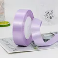 Lichtpaars satijnen lint op rol voor cadeauverpakking met gladde zijdeglans afwerking - 2.5cm Breed x 22m Lang / Violet