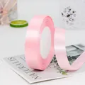 Cinta de raso rosa de poliéster de una cara para envolver regalos y decoración floral - Rosa