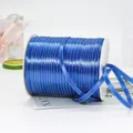 Blue satin ribbon with silver edge on spool for gift wrapping and DIY crafts - Silver-edged Royal Blue 450m X 0.6cm