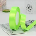 Cinta de raso verde fluorescente de 2cm para envolver regalos y decoración floral - Verde Fluorescente