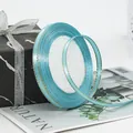 Light blue 0.6cm satin ribbon with gold metallic edges on a roll for gift wrapping - 11# Sky Blue