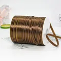 Coffee brown satin ribbon roll with metallic gold edges for gift wrapping DIY - Gold Edge Coffee
