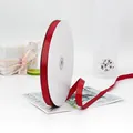 Κόκκινη κορδέλα grosgrain με ραβδωτή υφή για συσκευασία δώρων και χειροτεχνίες - Κορδέλα γκρο / Μπορντό