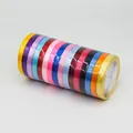 Multi-colored satin ribbon roll set featuring 14 vibrant shades for gift wrapping - 16 Color Set
