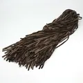 Cordón de cuero marrón oscuro en fajo para ropa y decoración de empaques - Velvet Style / Café