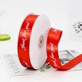Rood satijnen lint met witte Just for you opdruk voor cadeaus en bruiloftsdecoratie - Alleen voor jou / 2.5cm x 45m