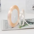 Pale champagne 6mm satin ribbon roll for gift wrapping and decorative DIY crafts - Champagne Pink