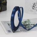 Deep blue satin ribbon roll 6mm wide for elegant gift wrapping and DIY crafts - Dark Blue