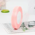 1.5cm light pink sheer chiffon organza ribbon roll for gift wrapping and DIY crafts - Ivory