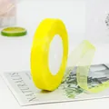 Bright yellow 1.5cm sheer organza ribbon roll for gift wrapping and hair braiding - Lemon Yellow