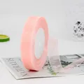 2cm semi-transparent pink organza chiffon ribbon roll for gift wrapping and DIY crafts - Ivory