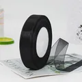 2cm black translucent chiffon ribbon roll for gift wrapping and DIY crafts - Black