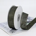 Sparkling black and gold metallic glitter ribbon roll for elegant gift wrapping - Black & Gold