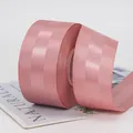 Rotolo di nastro grosgrain satinato rosa 4cm per regali e decorazioni floreali - Rosa fagiolo