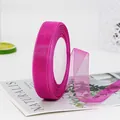 Nastro in organza fucsia per confezioni regalo e fai da te con trama trasparente - Rosso Rosa Scuro