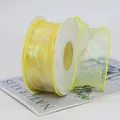 Ruban organza jaune iridescent 4cm pour emballage de cadeaux et décoration florale - Jaune Irisé