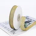 Nastro glitterato oro champagne da 1,5 cm per confezioni regalo e decorazioni fai-da-te - Oro chiaro