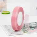Pink translucent chiffon ribbon roll for gift wrapping and DIY crafts decoration - Pink