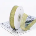 Nastro dorato metallizzato glitterato per confezioni regalo e decorazioni festive - Oro