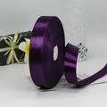 Deep purple polyester satin ribbon roll for gift wrapping and wedding decorations - Satin Style / Purple