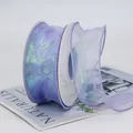 Ruban d'organza violet irisé pour la décoration de bouquets de fleurs frais - Violet Irisé