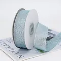 Rotolo di nastro glitterato azzurro per confezioni regalo e decorazioni natalizie - Azzurro