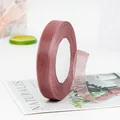 Translucent organza chiffon ribbon in dusty rose pink color on a paper spool - Light Grey Purple