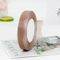 Translucent champagne organza ribbon roll for gift wrapping and DIY crafts - Silver Brown