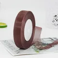 Nastro in organza marrone semitrasparente da 2 cm su rotolo per confezioni - Caffè