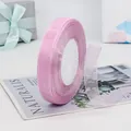 Pink sheer organza ribbon roll for gift wrapping and wedding decorations - Pink Purple