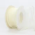 Ruban mousseline blanc ivoire en rouleau pour emballage de cadeaux et fleurs - En Rouleau / Beige