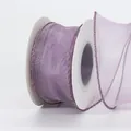 Ruban d'organza violet translucide sur bobine pour cadeaux et bouquets de fleurs - En Rouleau / Violet Foncé