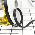 Roll of 1cm glossy black polyester satin ribbon for elegant gift wrapping - 1cm x 100 Yards / Black