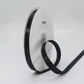 Single roll of 12mm black satin ribbon with a glossy finish for gift packaging - Black